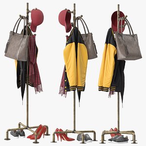 Industrial Metal Pipe Coat Rack