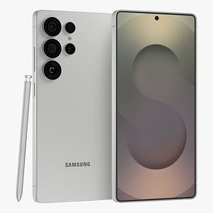 Samsung Galaxy S25 Ultra Titanium White Silver 3D model