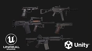 5 AAA Gameready Guns Pack
