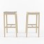 Billiani White Stools
