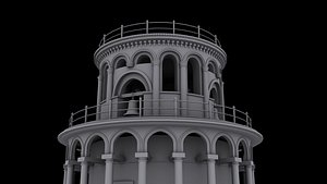 leaning tower 3D model