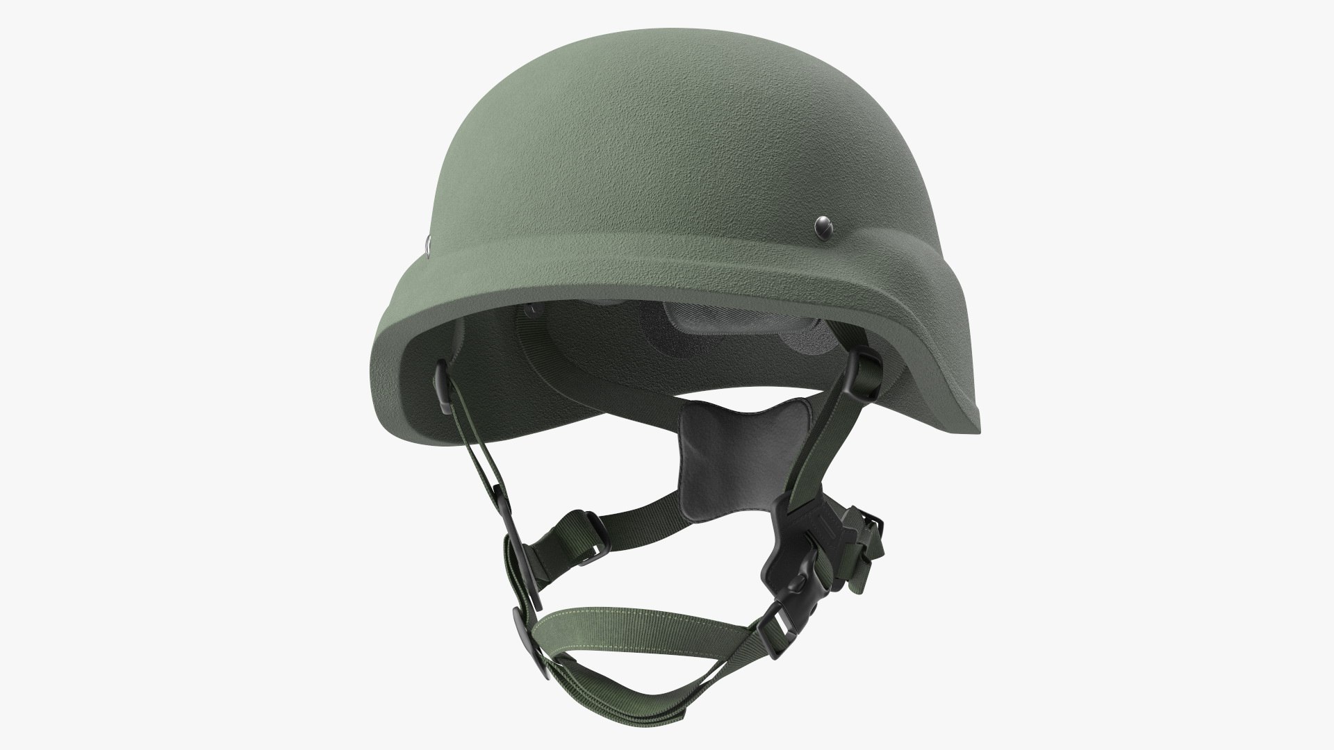 USMC Lightweight Armored Helmet Green 3D model preview