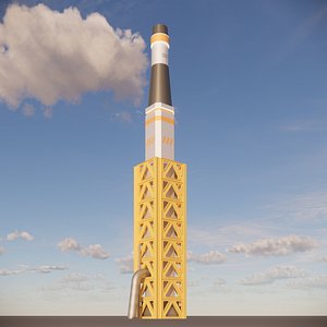 Sci-fi Industrial Chimney 002 3D model