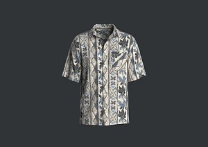 3D Mens shirt with natural all over print