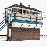 Train Signal Box with Direct Railway Section