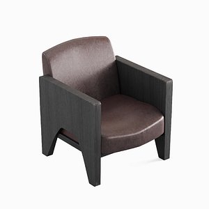 Modern Leather Armchair 03