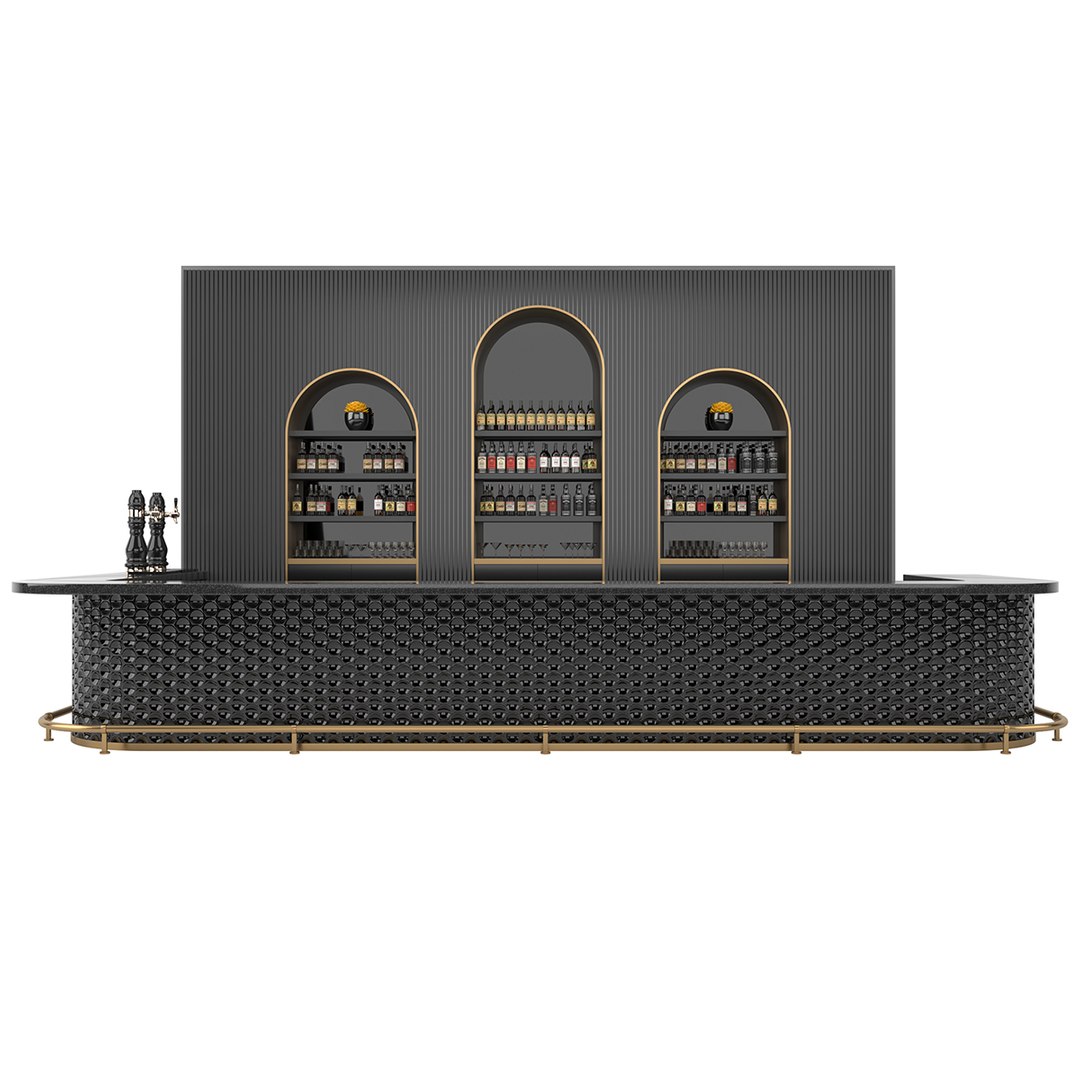 3D counter bar restaurant model - TurboSquid 1538096