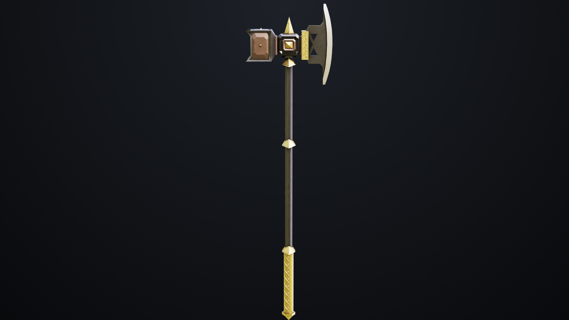 Battle Hammer 07 All PBR Unity UE V-Ray Textures Included 3D model https://p.turbosquid.com/ts-thumb/e2/QOLXzf/67/hammer07/jpg/1659419565/1920x1080/turn_fit_q99/773a61db12c4f9e33952f2ae853bc653f06ca6c0/hammer07-1.jpg