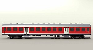 german passenger railcar obj