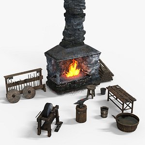 Medieval Blacksmith props