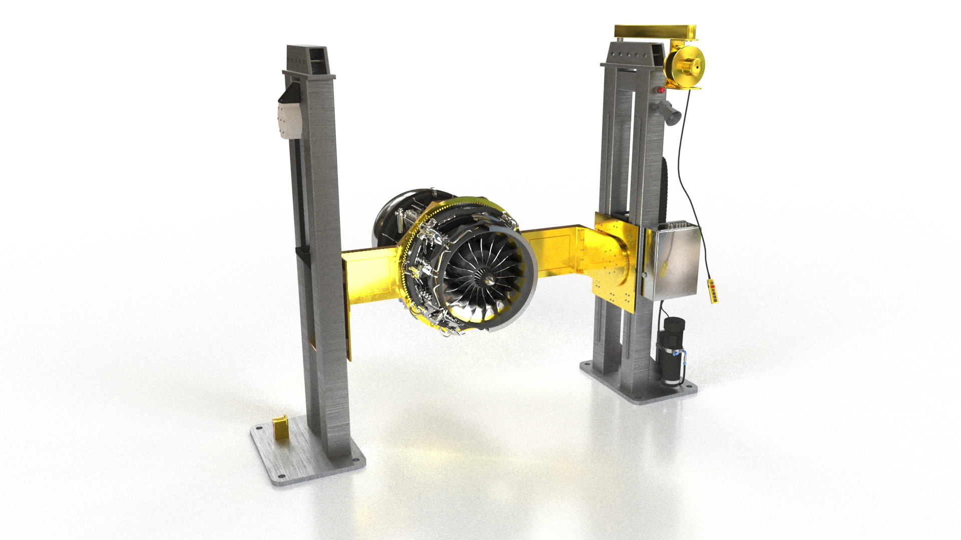 3D Dual Column Jet Engine Positioner with Engine Industrial Aerospace 3D Model https://p.turbosquid.com/ts-thumb/e2/T1wlgo/dn/rt/jpg/1758299626/1920x1080/turn_fit_q99/d860c47f5fef681aeab4a0df8157fee8ac5e67b9/rt-1.jpg
