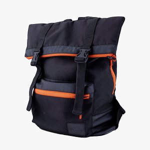 Black and orange urban backpack for gear and personal things bag luggage