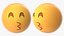 kissing face smiling eyes model