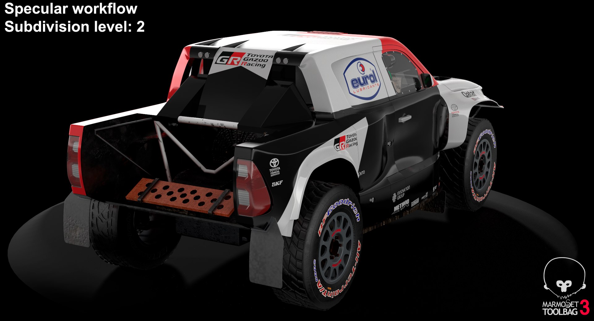 Toyota Hilux Dakar Rally Toyota Gazoo Racing model https://p.turbosquid.com/ts-thumb/e2/c8gRBZ/Ow/screenshot008/png/1672568276/1920x1080/fit_q87/a53096cab1e17cfc7df252766a5d9101f18214b4/screenshot008.jpg