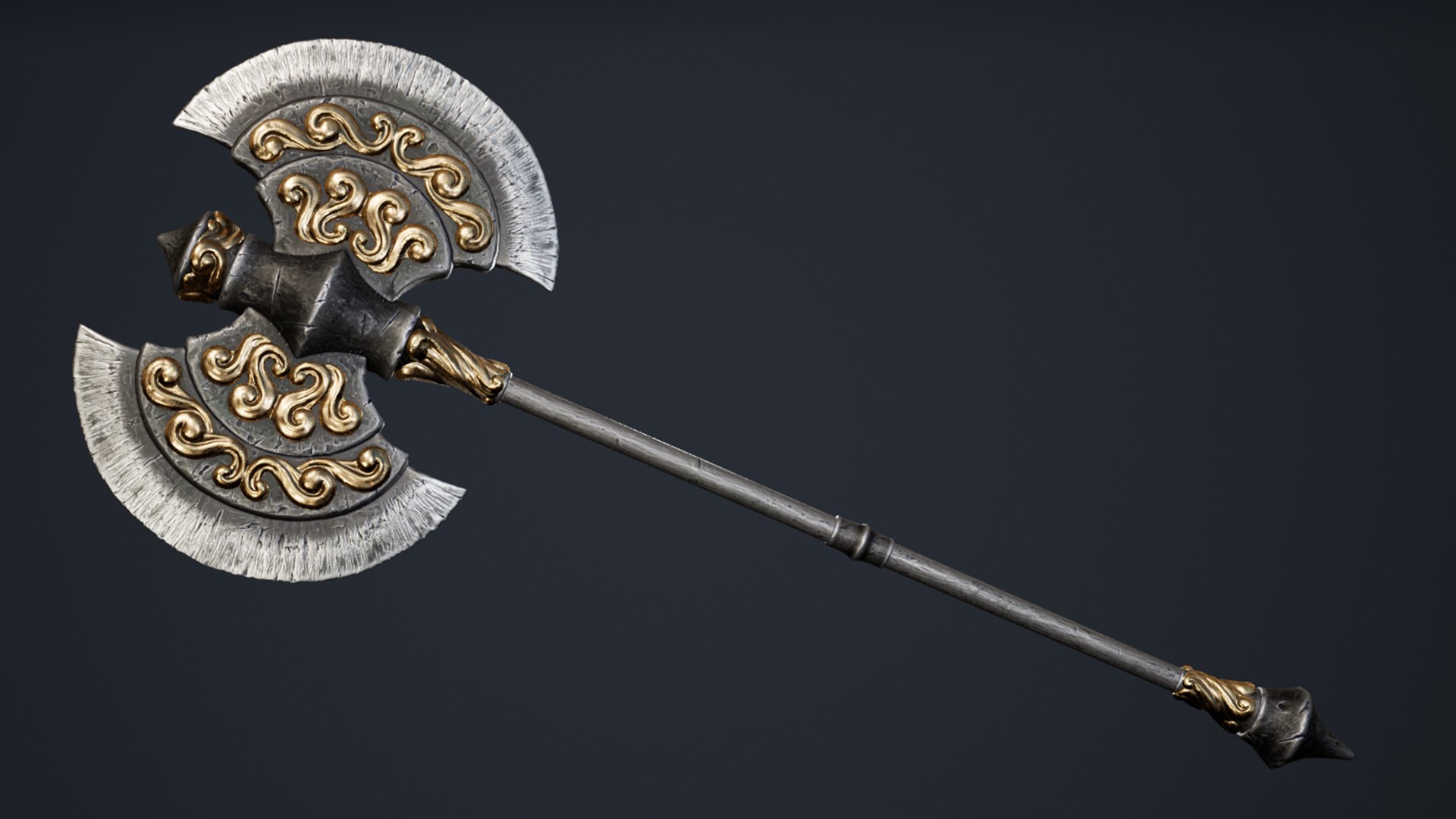 3D fantasy weapons packed model https://p.turbosquid.com/ts-thumb/e2/i08vqj/gp/axe2_01/jpg/1607346492/1920x1080/fit_q87/cbf3eb19493d9fcf98be51c54e2c8d5376aefe91/axe2_01.jpg