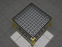 Perforated Raised Floor with Pedestals and Stringer 6