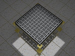 Perforated Raised Floor with Pedestals and Stringer 6