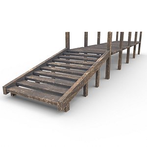 3D old pier - pbr model