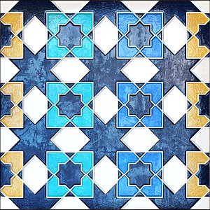 Moroccan Zellige tiles 3D model
