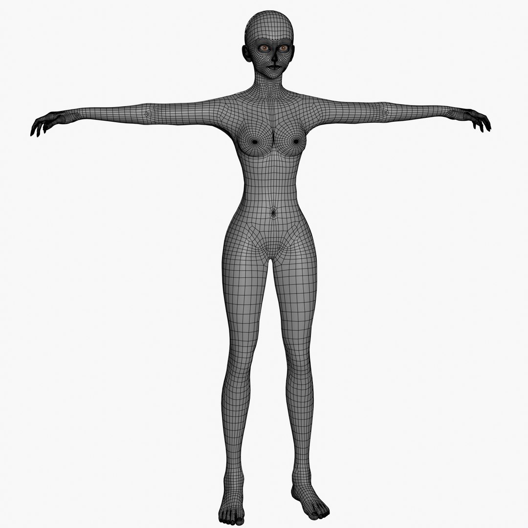 Anime Female Base Mesh With Extras Rigged Model - TurboSquid 2012869