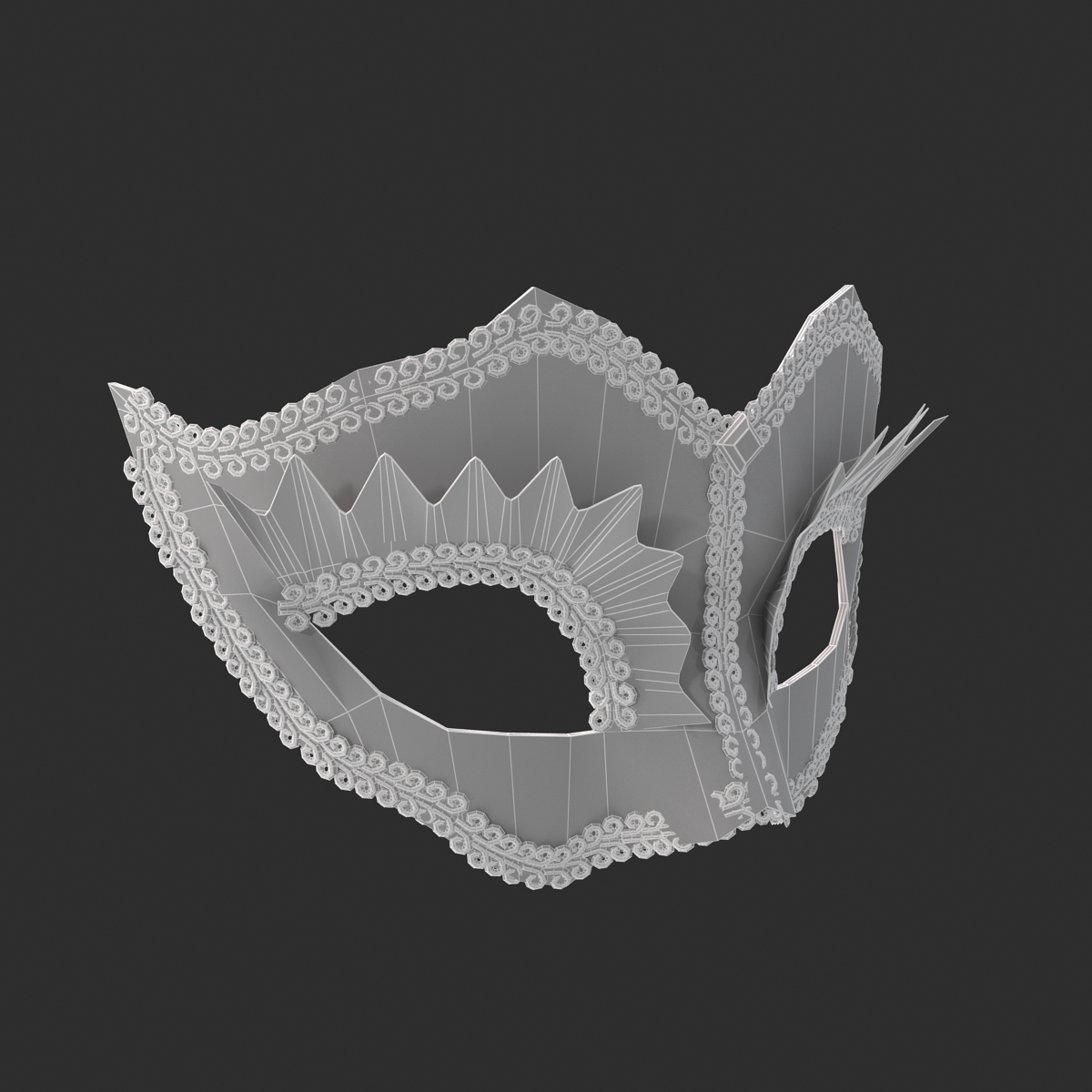 mardi gras mask 3 3d obj