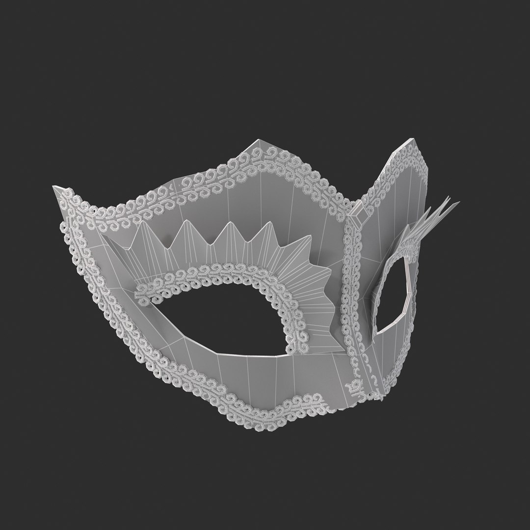 Mardi Gras Mask 3 3d Obj