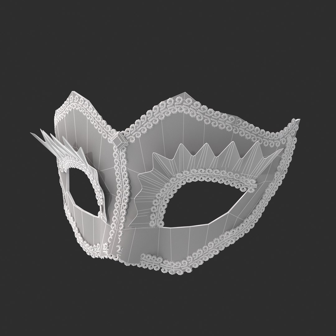 Mardi Gras Mask 3 3d Obj