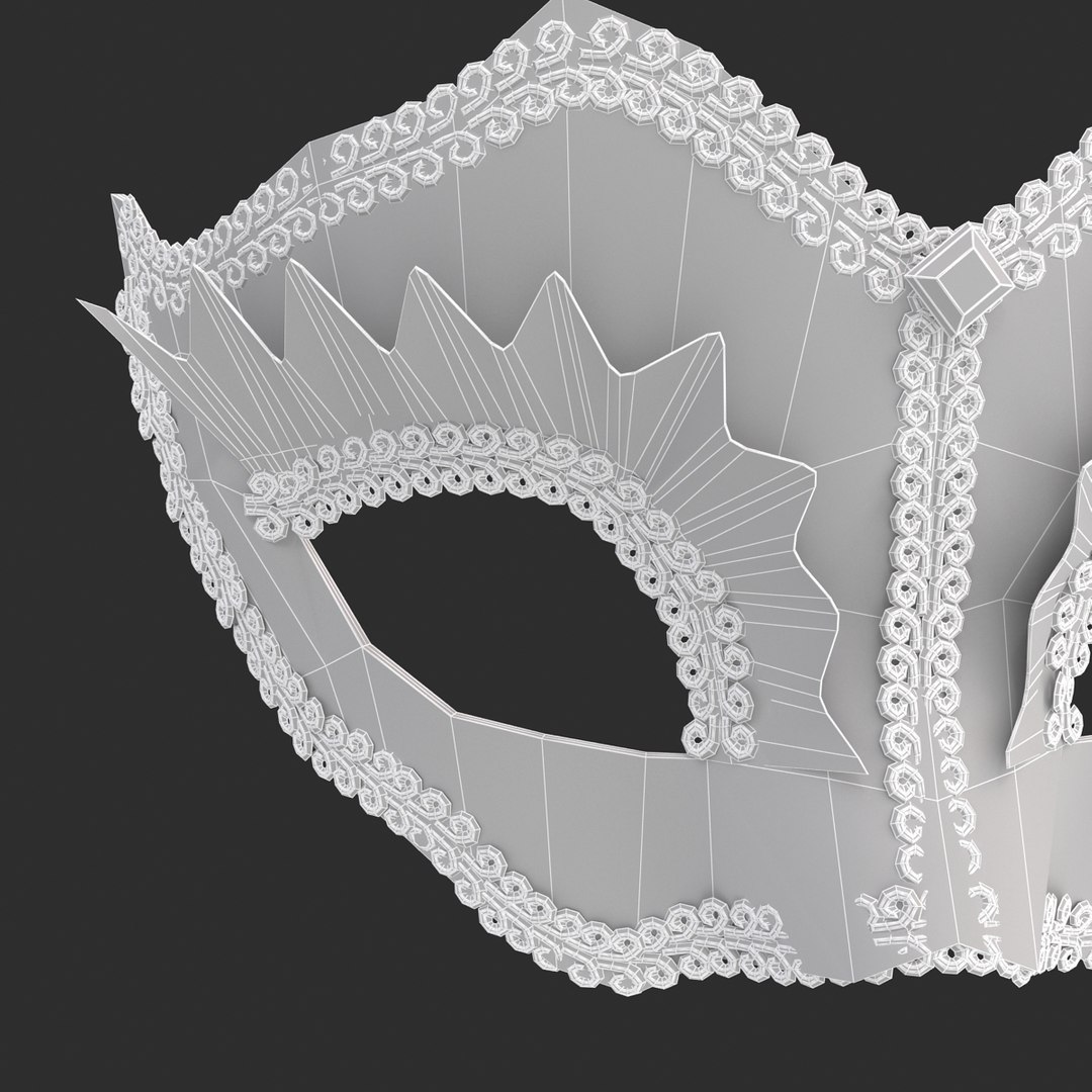 Mardi Gras Mask 3 3d Obj