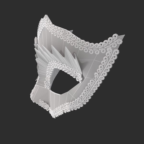 mardi gras mask 3 3d obj