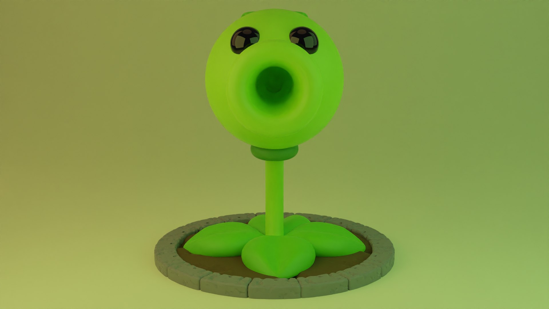 Peashooter 3D model TurboSquid 2048842