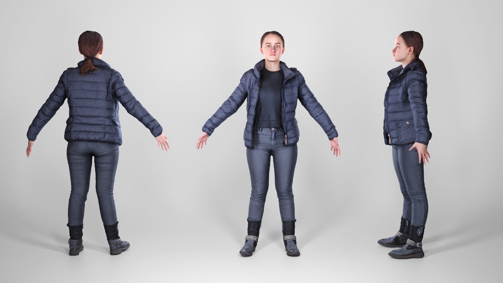Photogrammetry Woman Style A-pose 3D - TurboSquid 1505588