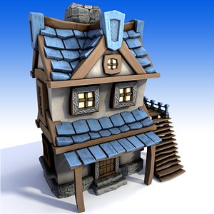 cartoon house 3D model