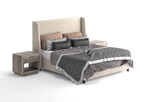 belmont fabric bed 3D model