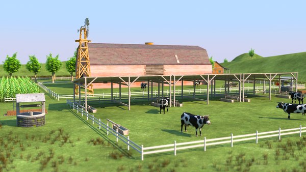 3D Full Farm Scene model - TurboSquid 1954115