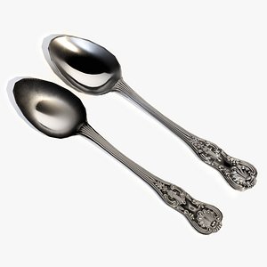 Vintage spoon low poly