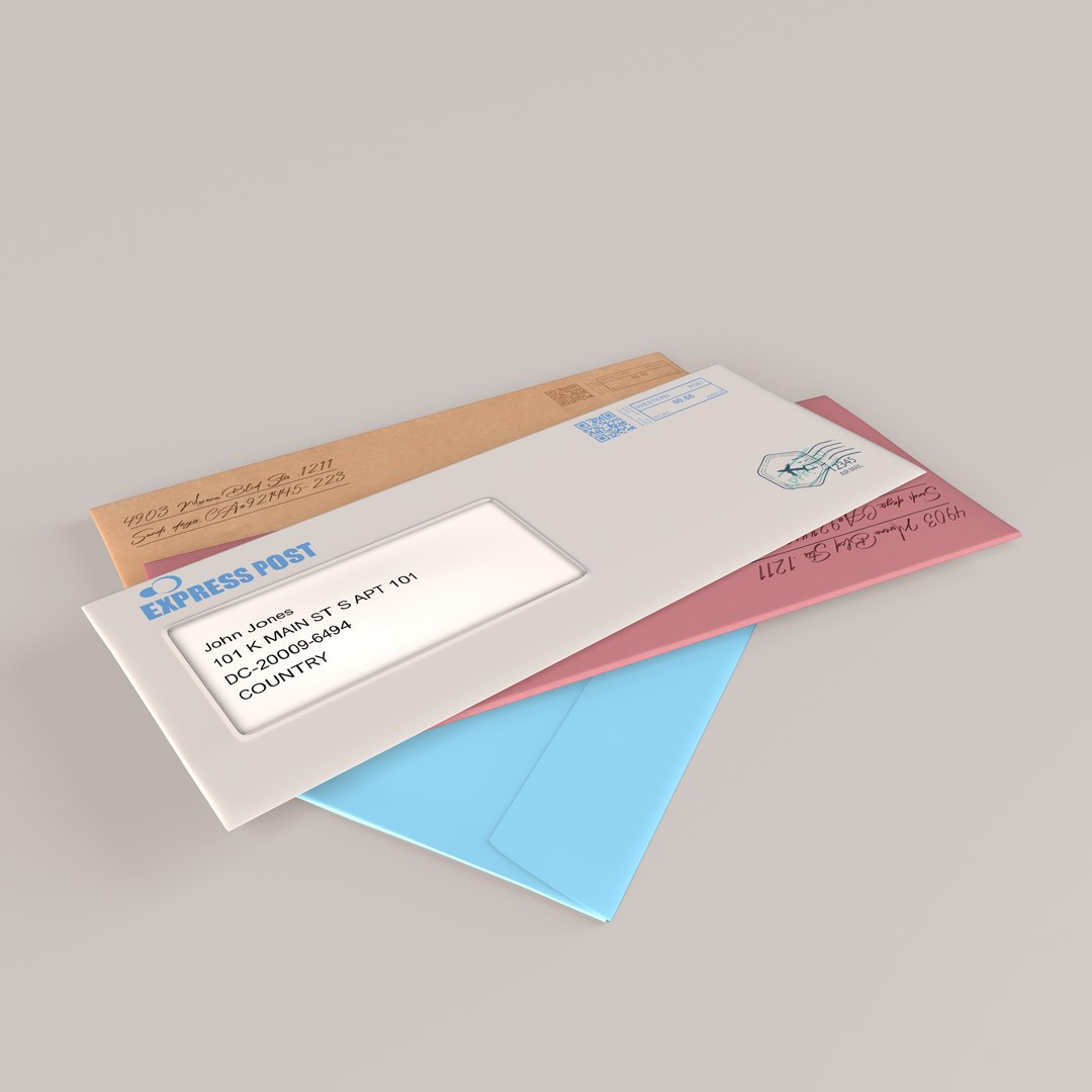 Mail Paper Letter 3D Model - TurboSquid 1561035