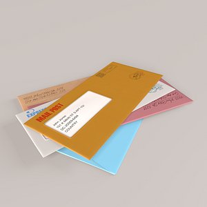 mail paper letter 3D model