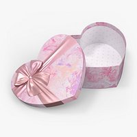Heart Shaped Gift Box Marble Pink