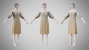 Dress 16 Grullo 3D model