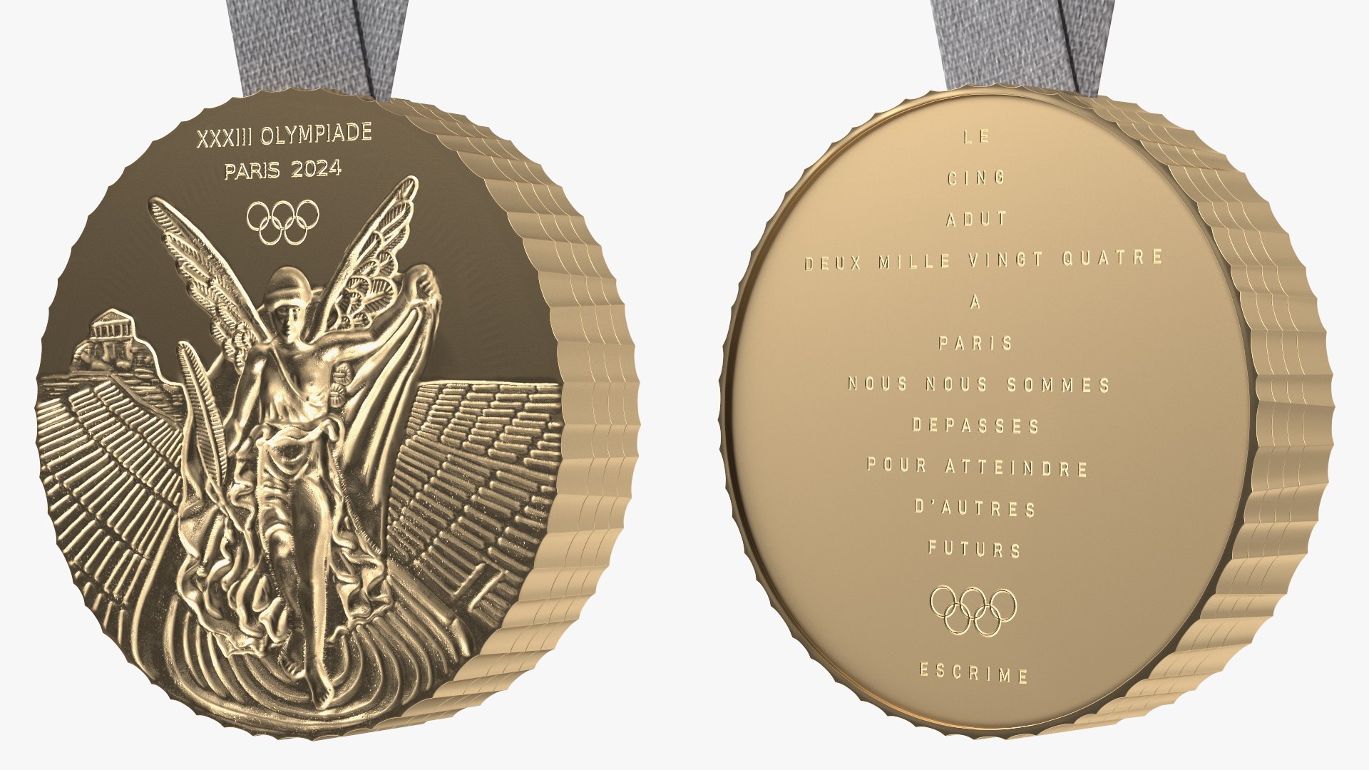 Olympic Gold Medal 2024 3D model TurboSquid 2003134