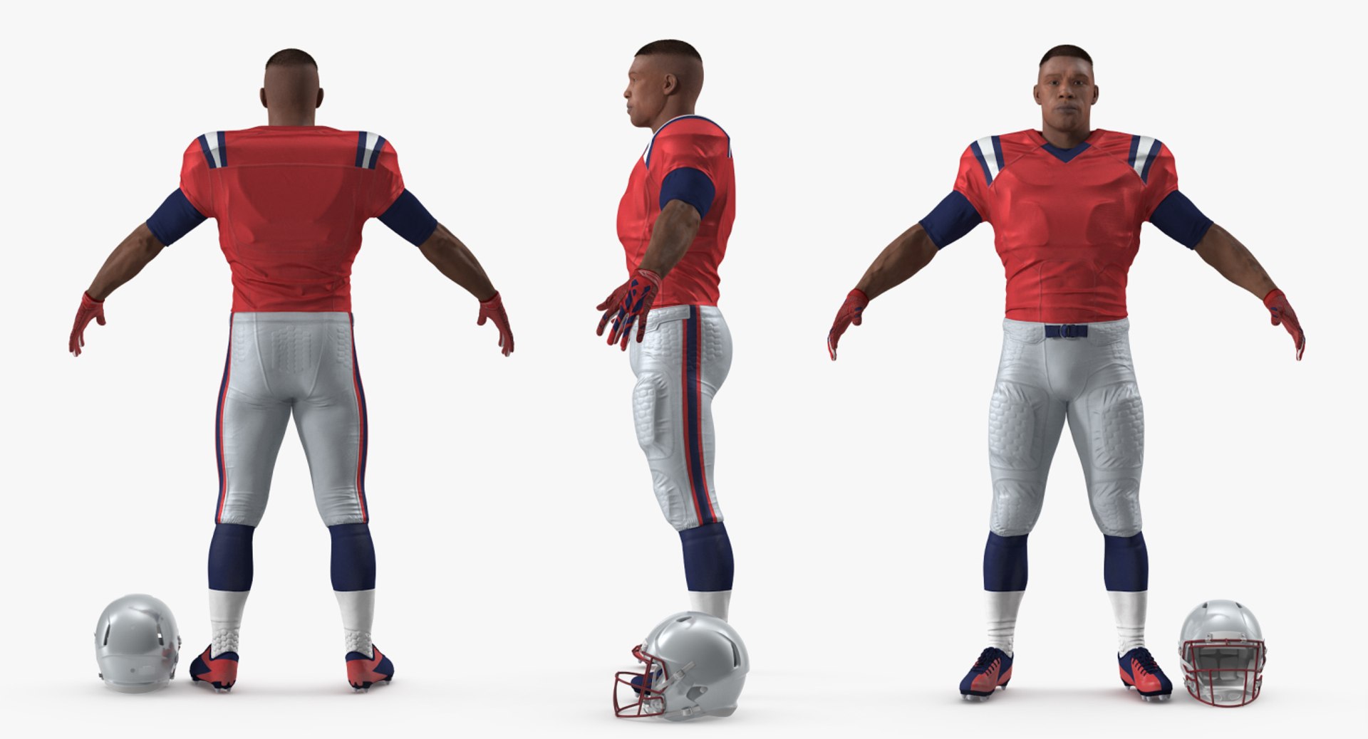 US Football Player New Orleans Saints Running Pose 3D model