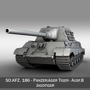 sd kfz 186 tiger ii c4d