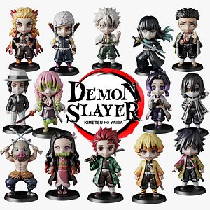 STL Printable - DEMON SLAYER - Textured GLBs 3D