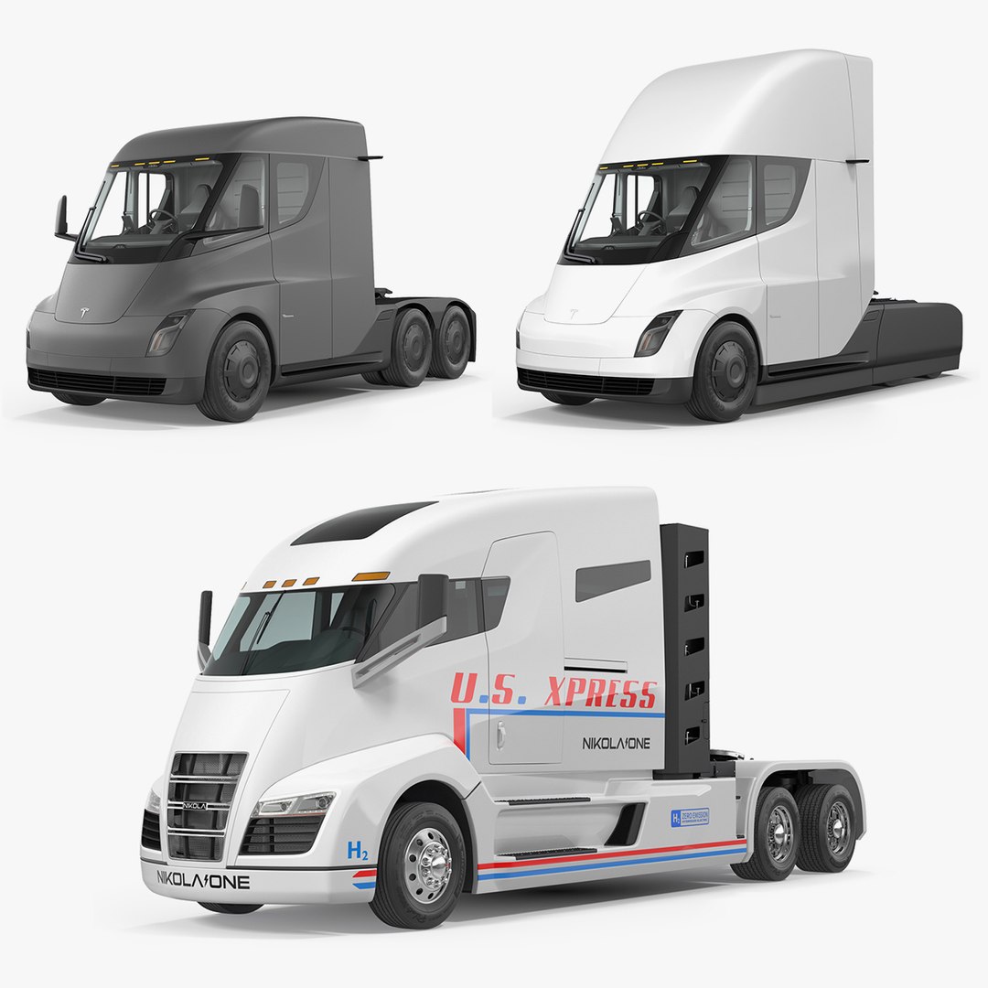 Electric Trucks 3D Models Collection 3D model preview