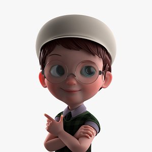3D Cartoon Boy Rigged model