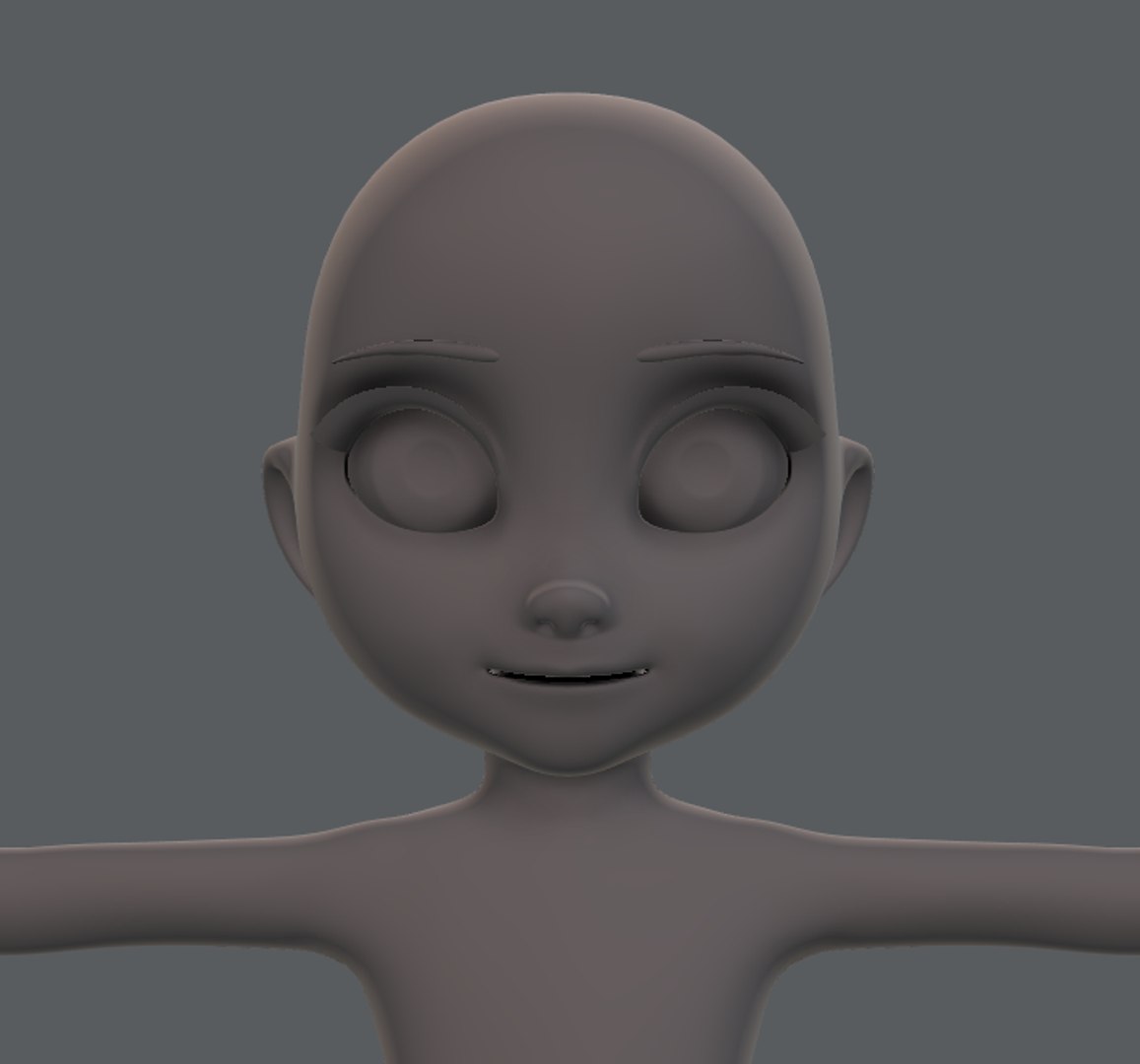 3D base character girl model - TurboSquid 1291521