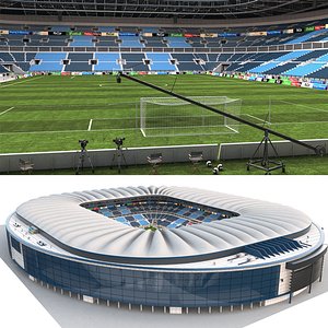 3D soccer stadium