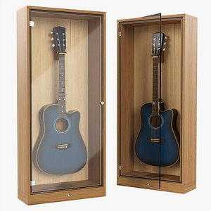 Guitar display cabinet Acoustic dreadnought guitar 3D model