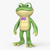 Cute Frog Cartoon Character