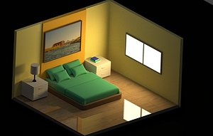 3D model Simple Isometric Room